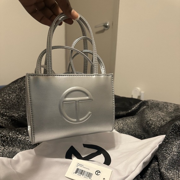 Telfar bag / Color sliver /Never worn